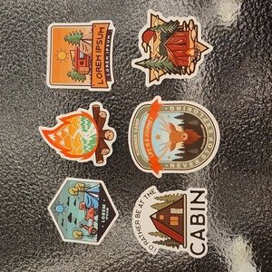 Stickers - Camp Pack - Bag #22 -  Set of 6 - NWOT